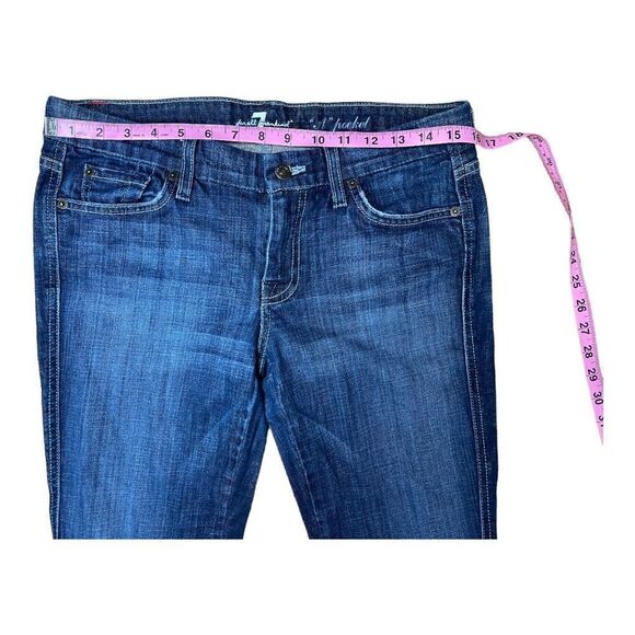7 for All Mankind | “A” Purple Pocket Stretch Boot Jeans Size 30 - Picture 4 of 8